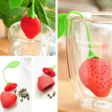 Load image into Gallery viewer, Silicone Strawberry Loose Tea Leaf Strainer Herbal Spice Infuser New