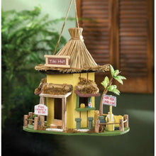 Load image into Gallery viewer, Tiki Hut Hanging Wood Birdhouse Garden Decor
