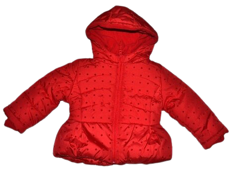 Rothschild Baby Girls Flocked Jacket, Lollipop Red 18Months
