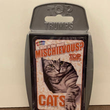Load image into Gallery viewer, Top Trumps Playing Cards Who is the Most Mischievous? Cats Strategy Game