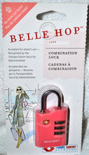 Load image into Gallery viewer, Belle Hop TSA Friendly 3 Dial Combination Luggage Lock Pink 7200PNK