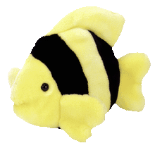 Load image into Gallery viewer, Ty Beanie Buddy Bubbles The Yellow & Black Fish (Retired)