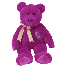 Load image into Gallery viewer, Ty Beanie Buddy 2000 Millennium Fuschia Bear Doll (Retired)
