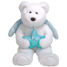 Load image into Gallery viewer, Ty Beanie Buddy Star Bear Blue Angel Wings Blue Star (Retired)