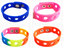 Load image into Gallery viewer, Rainbow Wristbands for Shoe Charms Sport Bracelets- 7" (18cm) or 8" (21cm)