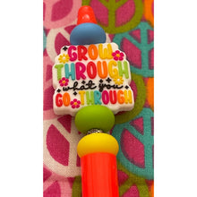 Load image into Gallery viewer, Grow through what you go Custom Handmade Beaded Pen

