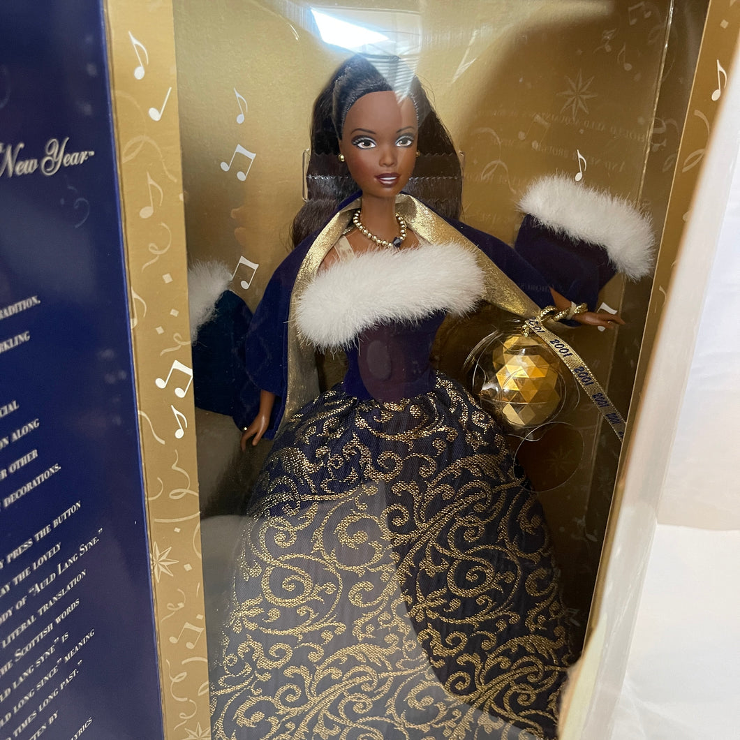 Mattel 2001 Ring In The New Year Barbie Doll African American #52743