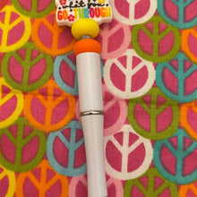 Load image into Gallery viewer, White and multi colored grow through Custom Handmade Beaded Pen
