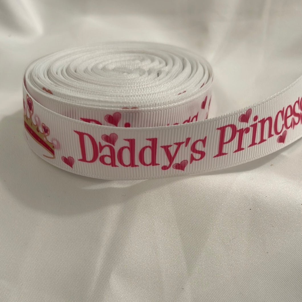 Pink & White Daddy's Princess Crown 7/8