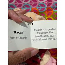 Load image into Gallery viewer, 1997 Racer Pink Pig Hog Bean Bag Plush Stuffed Harley-Davidson Logo Bandana
