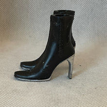 Load image into Gallery viewer, Bratz Footwear Black Boots Silver Bottom
