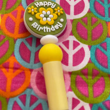 Load image into Gallery viewer, Yellow green birthday beaded Custom Handmade Beaded Pen
