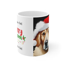 Load image into Gallery viewer, Personalized Fancy Golden Retriever #12 Christmas Vibes Ceramic Mug 11oz Custom
