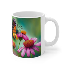 Load image into Gallery viewer, October Tourmaline Birth Month Colors Fairies &amp; Butterflies #4 Mug 11oz mug AI-Generated Artwork
