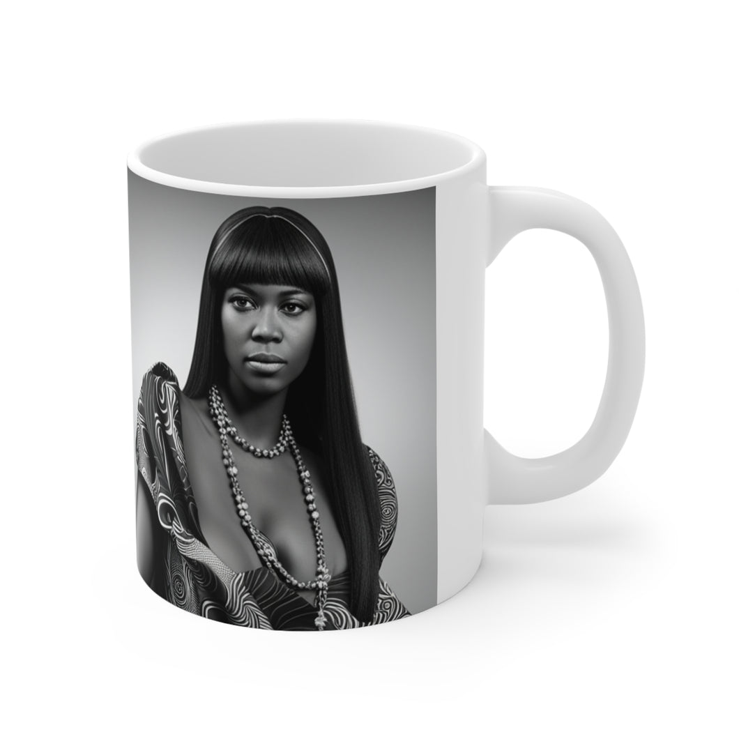 Retro 60s Female Queen #8 Mug 11oz mug AI-Generated Artwork