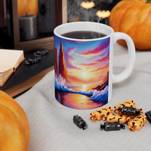 Load image into Gallery viewer, Pastel Sea-life Sunset #9 Ceramic Mug 11oz mug AI-Generated Artwork
