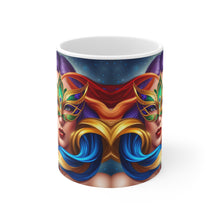 Load image into Gallery viewer, Mardi Gras Mask Ribbon #8 Mug  AI-Generated Artwork 11oz mug
