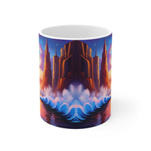 Load image into Gallery viewer, Pastel Sea-life Sunset #9 Ceramic Mug 11oz mug AI-Generated Artwork
