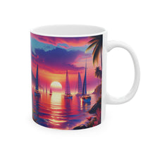 Load image into Gallery viewer, Blue Skies Nautical Sunset Ceramic Mug 11oz Ceramic Coffee Mug
