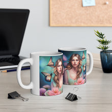 Load image into Gallery viewer, June Opal Birth Month Colors Fairies &amp; Butterflies #3 Mug 11oz mug AI-Generated Artwork
