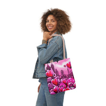 Load image into Gallery viewer, Pink Heart Series #16 Fashion Graphic Print Trendy 100% Polyester Canvas Tote Bag AI Image
