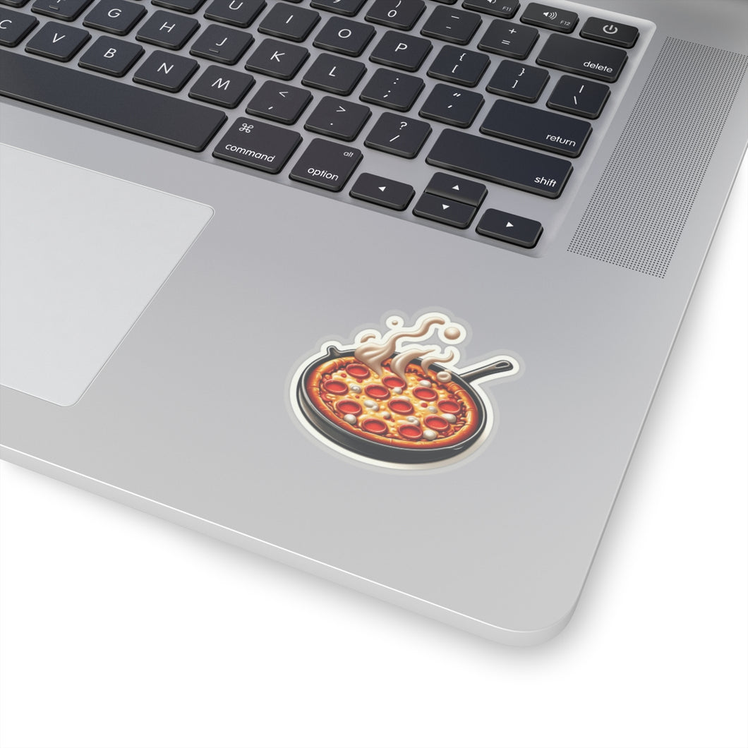 Pepperoni Pan Pizza Foodie Vinyl Stickers, Funny, Laptop, Water Bottle, #5
