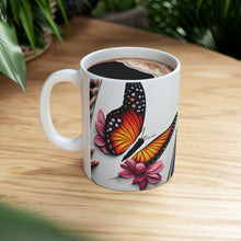 Load image into Gallery viewer, January Birth Month Colors Fairies &amp; Butterflies #1 Mug 11oz mug AI-Generated Artwork
