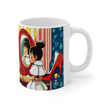 Load image into Gallery viewer, Playing Dress up Just Like Mommie #3 Mug 11oz mug AI-Generated Artwork
