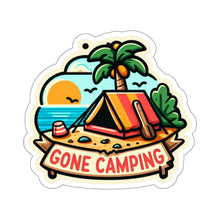 Load image into Gallery viewer, Gone Sunset Beach Tent Camping Vinyl Stickers, Laptop, Gear, Outdoor Sports, #11
