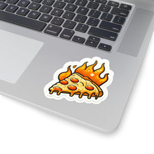 Load image into Gallery viewer, Flaming Pizza Slice Foodie Vinyl Stickers, Laptop, Water Bottle, Journal #11

