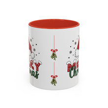 Load image into Gallery viewer, Mug - Merry Christmas Santa Hat Accent Coffee Mug (11, 15oz)
