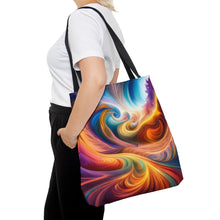 Load image into Gallery viewer, Glory Tye Dye Swirls and Ripples Tote Bag AI Artwork 100% Polyester #2
