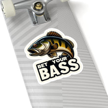 Load image into Gallery viewer, Bet Your Bass Fish Vinyl Stickers, Laptop, Gear, Outdoor Sports Fishing #2
