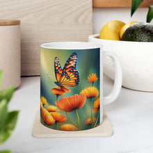 Load image into Gallery viewer, November Topaz Birth Month Colors Fairies &amp; Butterflies #4 Mug 11oz mug AI-Generated Artwork
