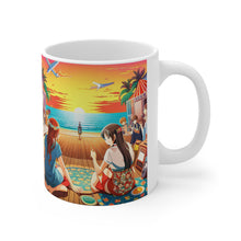 Load image into Gallery viewer, Beach Vibes Retro Concert #5 Ceramic 11oz Mug AI Artwork
