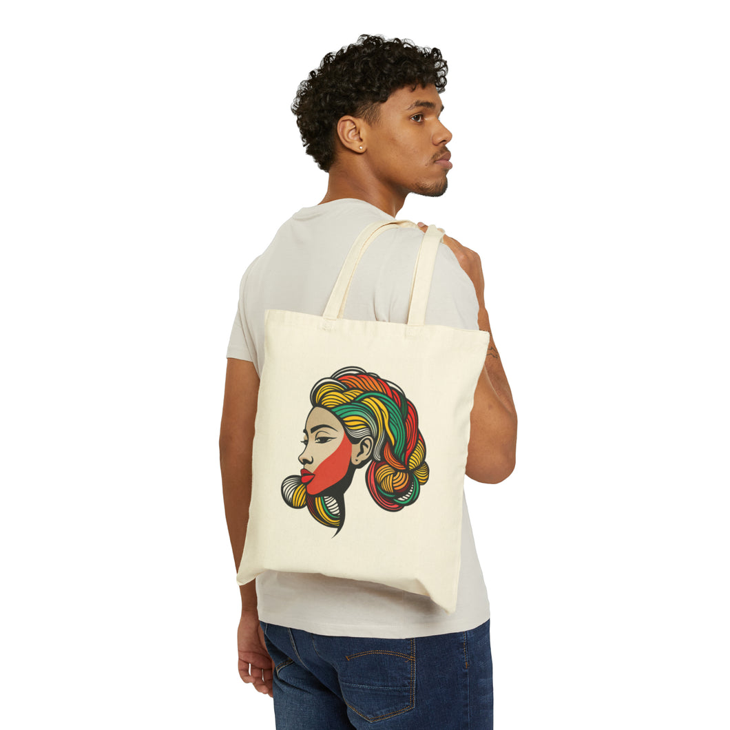 Colors of Africa Queen Mother #11 100% Cotton Canvas Tote Bag 15