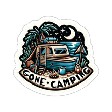 Load image into Gallery viewer, Gone Beach Camping Vinyl Stickers, Laptop, Gear, Outdoor Sports, #9
