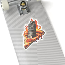 Load image into Gallery viewer, Leaning Tower of Pisa Pizza Slice Foodie Vinyl Stickers, Laptop, Journal, #23
