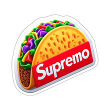 Load image into Gallery viewer, Supremo Taco Vinyl Sticker, Foodie, Mouthwatering, Whimsical, Fast Food #2
