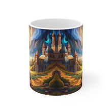 Load image into Gallery viewer, Medieval Castle at Sunset Mug 11oz mug AI-Generated Artwork
