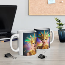 Load image into Gallery viewer, Mardi Gras Mask Ribbon #6 Mug  AI-Generated Artwork 11oz mug
