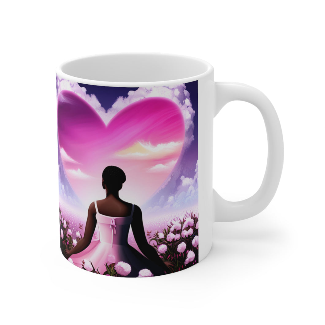 Valentine's Day From The Pink Heart #21 Mug 11oz AI Artwork