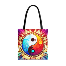 Load image into Gallery viewer, Ying Infinite Beauty  Yellow Burst Fusion of Colors #5 Tote Bag AI Artwork 100% Polyester
