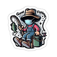Load image into Gallery viewer, Gone Fishing Mask Vinyl Stickers, Laptop, Gear, Outdoor Sports Fishing #6
