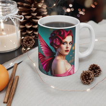 Load image into Gallery viewer, January Birth Month Colors Fairies &amp; Butterflies #4 Mug 11oz mug AI-Generated Artwork
