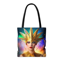 Load image into Gallery viewer, Mardi Gras Ribbon Mask #6 Tote Bag AI Artwork 100% Polyester
