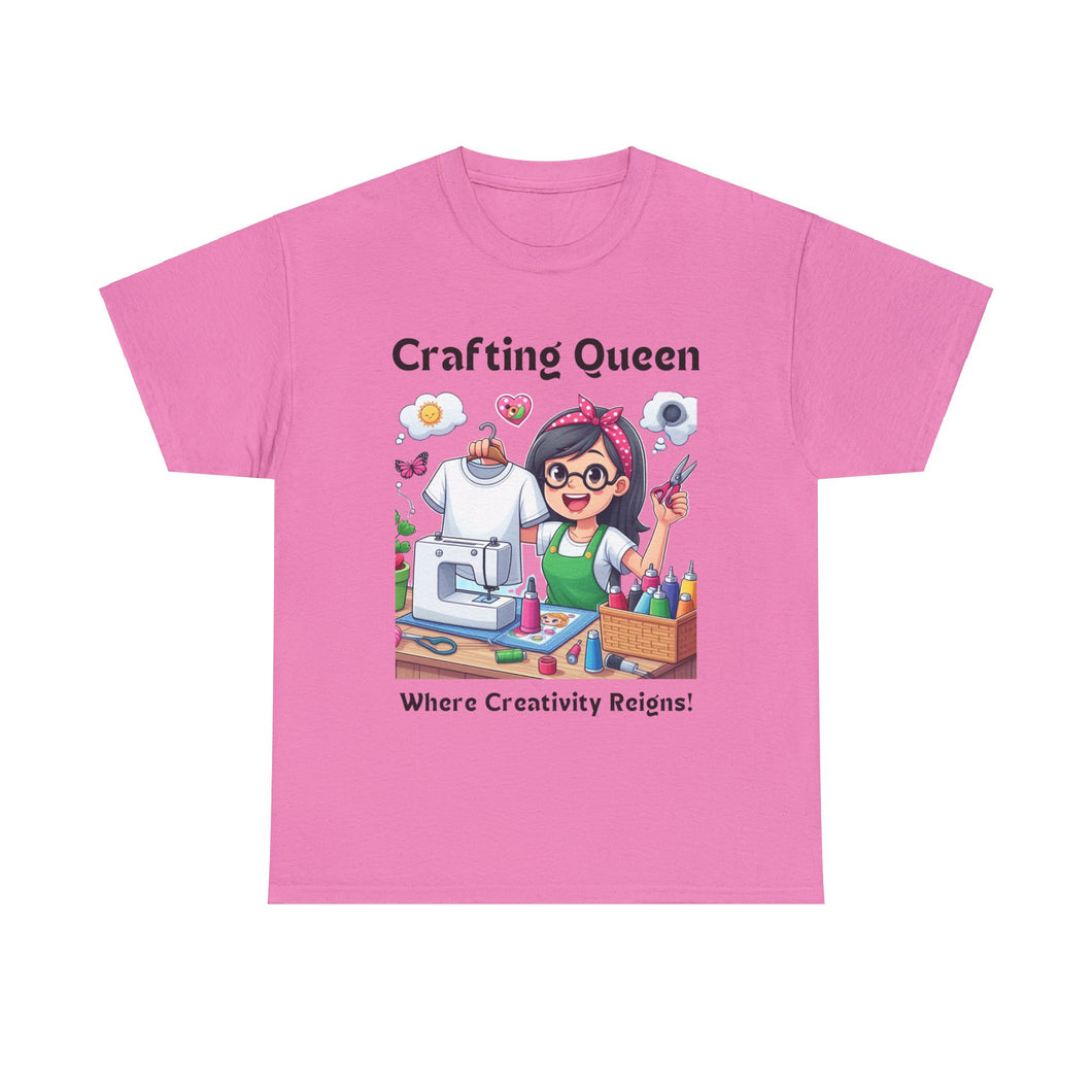 Crafting Queen: Where Creativity Reigns, T-Shirt Designing 100% Cotton Classic