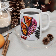 Load image into Gallery viewer, Colorful Monarch Butterflies #6 Mug 11oz mug AI-Generated Artwork
