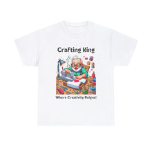 Load image into Gallery viewer, Crafting King: Where Creativity Reigns, Grandpa T-Shirt Designing Cotton Classic
