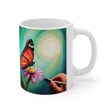 Load image into Gallery viewer, July Ruby Birth Month Colors Fairies &amp; Butterflies #1 Mug 11oz mug AI-Generated Artwork
